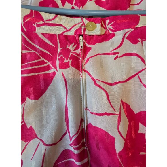 Vintage Givenchy En Plus Pink & White Floral Skirt Set M/L Cruise Beach Summer - Picture 12 of 16